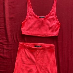 Two piece HOT pink set